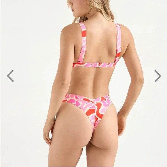 NWT OneOne Swimwear Cupid Crush Pink Camo Bikini SET Limited Edition Valentines - Picture 4 of 5